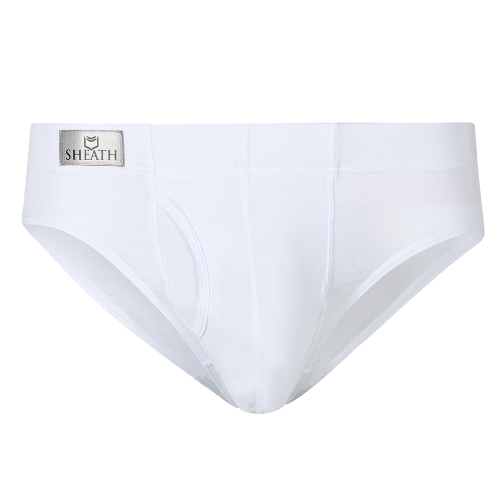 DIM Originals men's modal cotton long boxers in white