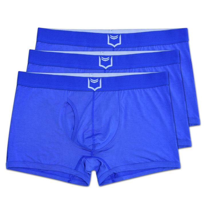 SHEATH 2.1 Men's Dual Pouch Trunks - Blue 3 Pack