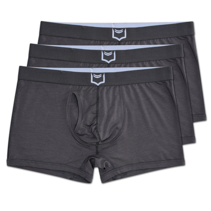 SHEATH 2.1 Men's Dual Pouch Trunks - Gray 3 Pack