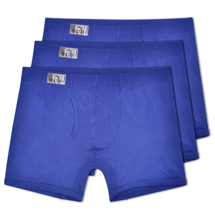 SHEATH 3.21 Men's Dual Pouch Boxer Brief - Blue 3 Pack