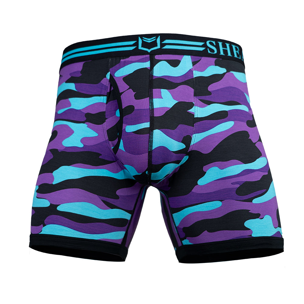 SHEATH 4.0 Dual Pouch Boxer Brief - Purple Camo