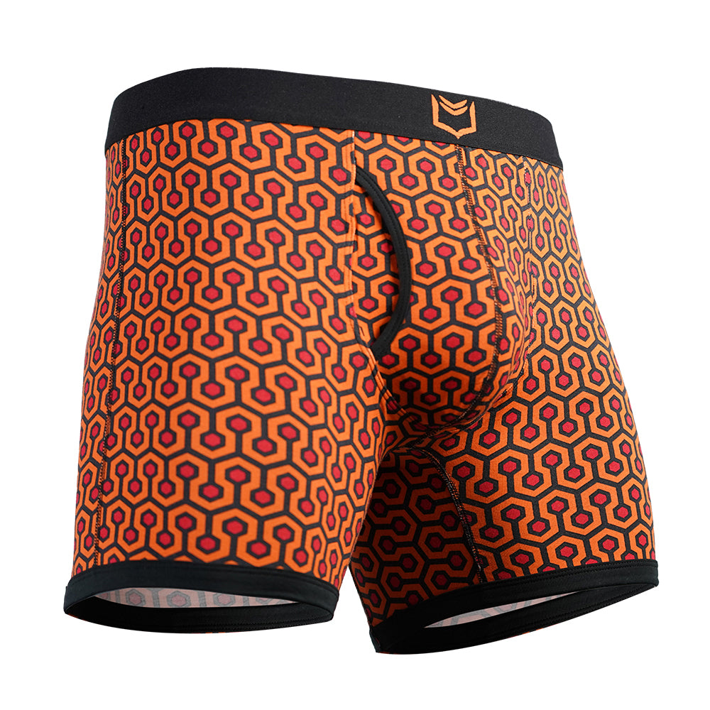 SHEATH 4.0 Dual Pouch Boxer Brief - Orange Hexagon