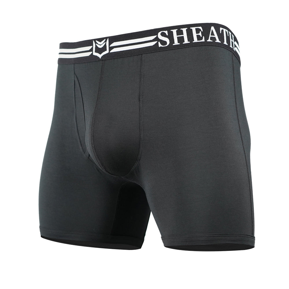 Men Silky Pouch Boxer Briefs Penis Sheath Trunks Underpants Thongs  Underwear 