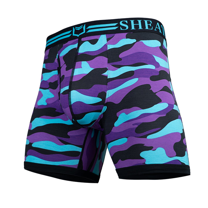 SHEATH 4.0 Dual Pouch Boxer Brief - Purple Camo