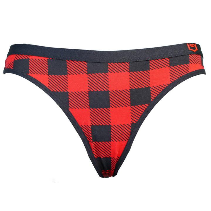 SHEATH Thong - Red Holiday Plaid