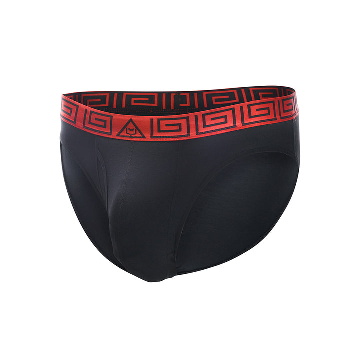 SHEATH Modal European Cut Dual Pouch Briefs - Black & Gold