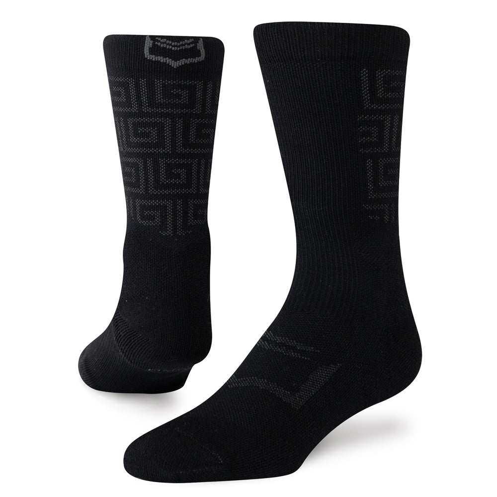 SHEATH Midweight Cushioned Cotton Crew Socks - Black