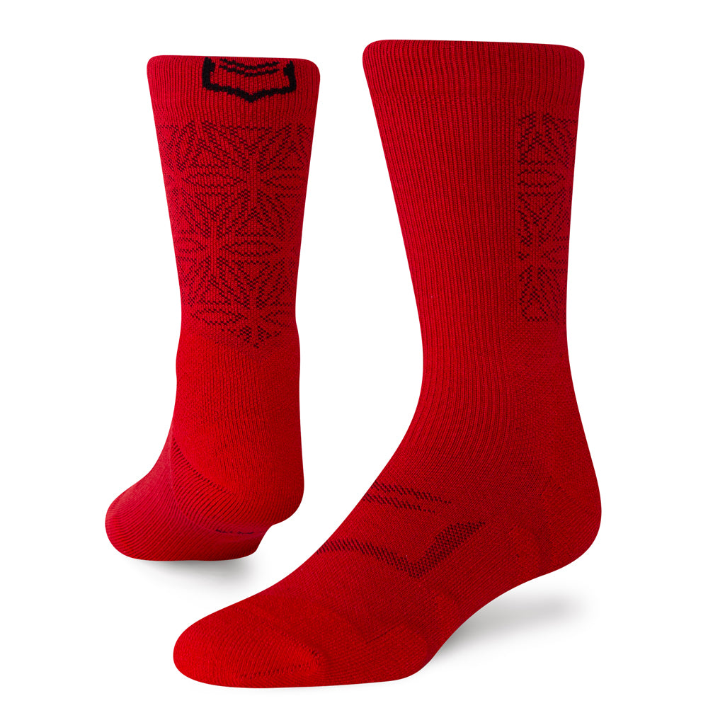 SHEATH Midweight Cushioned Cotton Crew Socks - Red