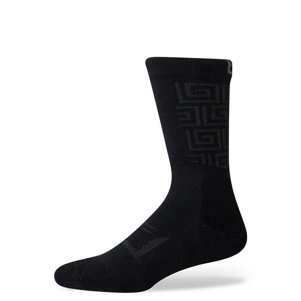 SHEATH Midweight Cushioned Cotton Crew Socks - Black