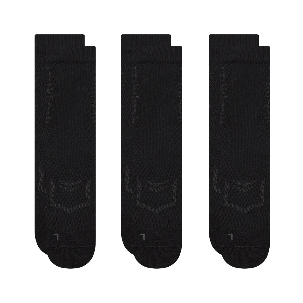 SHEATH Crew Socks 3 Pack - Black