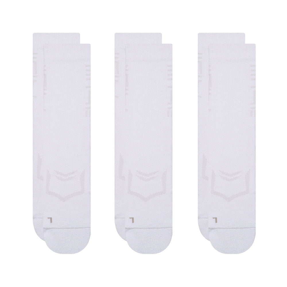 SHEATH Crew Socks 3 Pack - White