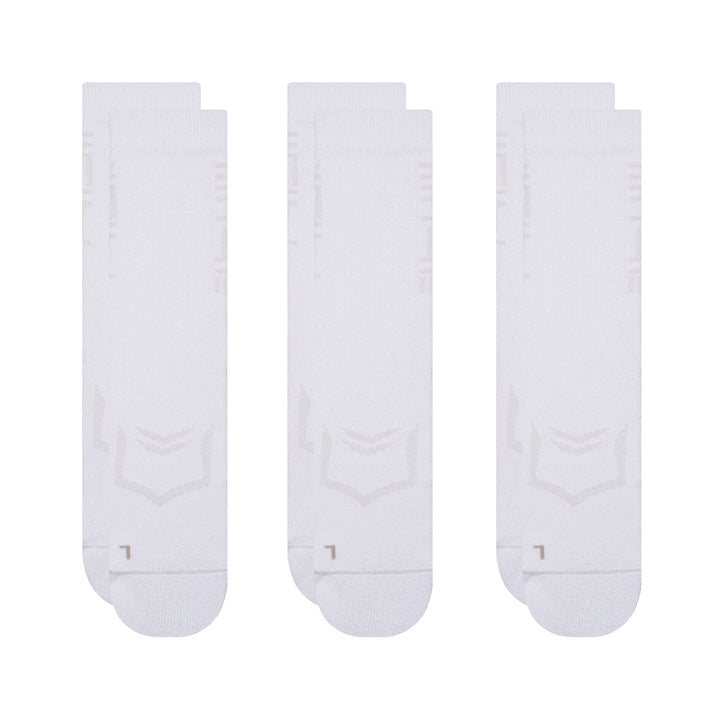 SHEATH Crew Socks 3 Pack - White