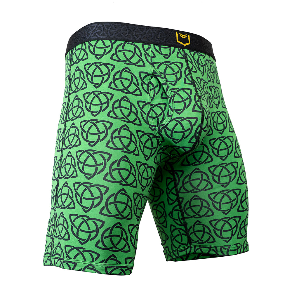 SHEATH V 8" Dual Pouch Boxer Brief - Celtic Knot