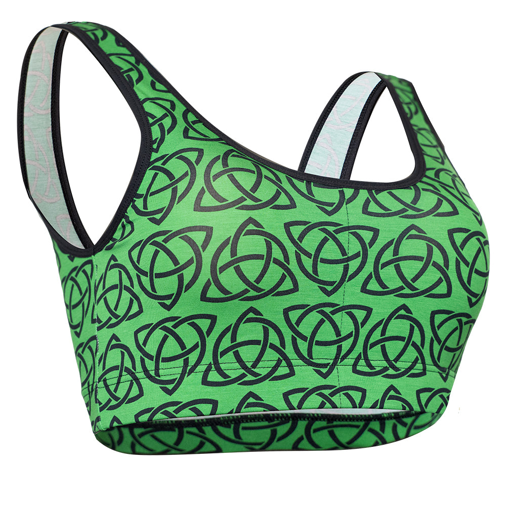 SHEATH Bamboo Padded Comfort Sports Bralette - Celtic Knot