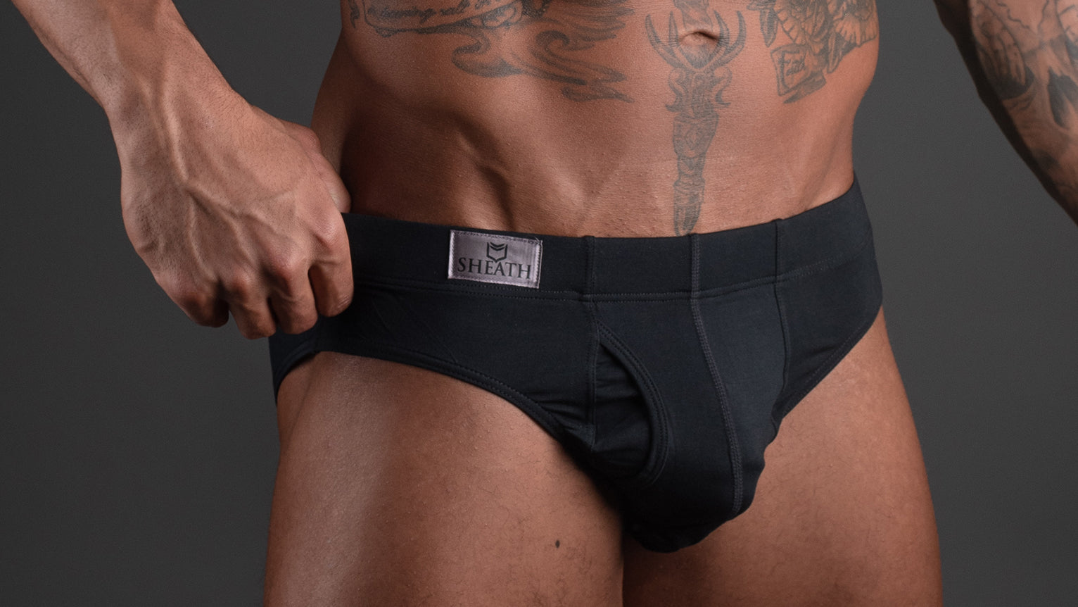 Sheath Men s Brief Dual Pouch With Fly SHEATH UNDERWEAR